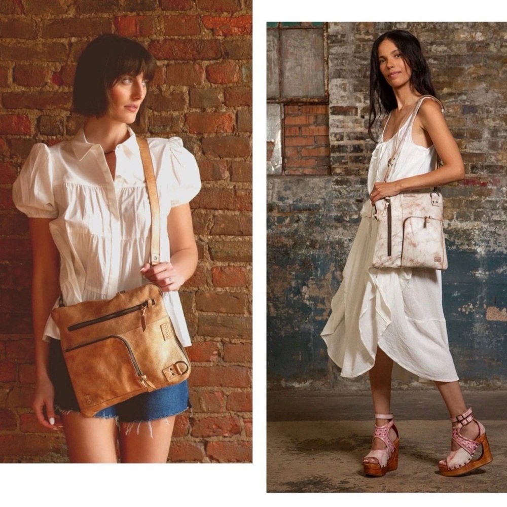 Bed Stu Aiken Leather Crossbody Convertible Bag Nectar Lux Retail $280